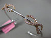 ESTATE .87CT WHITE & PINK DIAMOND 18K WHITE & ROSE GOLD INFINITY BANGLE BRACELET