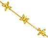 ESTATE 0.12CT DIAMOND 14KT YELLOW GOLD 3D BUTTERFLY BY THE YARD LOVE BRACELET