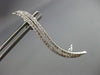 ESTATE LARGE .90CT DIAMOND 14KT WHITE GOLD CLASSIC LEAF DOUBLE WAVE FUN EARRINGS