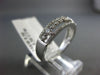 ESTATE .50CT DIAMOND 14K WHITE GOLD 3D THREE ROW ETOILE WEDDING ANNIVERSARY RING