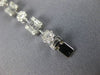 ESTATE 3.80CT ROUND & BAGUETTE DIAMOND 18KT WHITE GOLD 3D SQUARE TENNIS BRACELET