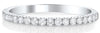 ESTATE .26CT DIAMOND 14KT WHITE GOLD SEMI ETERNITY SHARE PRONG ANNIVERSARY RING