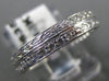 ANTIQUE .36CT ROUND DIAMOND 18K WHITE GOLD CLASSIC FILIGREE ETERNITY RING #6356