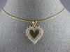 ESTATE .60CT DIAMOND 14KT YELLOW GOLD 3D OPEN HEART FLOATING LOVE PENDANT #26540