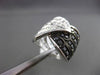 ESTATE WIDE 1.96CTW BLACK & WHITE DIAMOND 18KT WHITE GOLD FILIGREE FUN RING