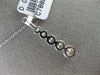 ESTATE .45CT DIAMOND 18KT WHITE GOLD 3D 5 STONE ROUND JOURNEY FLOATING PENDANT