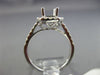 ESTATE WIDE .77CT DIAMOND 14KT WHITE GOLD 3D HALO SEMI MOUNT ENGAGEMENT RING