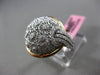 ESTATE .46CT DIAMOND 18K WHITE & ROSE GOLD 3D ETOILE OPEN FILIGREE CIRCULAR RING