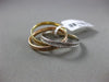 ESTATE .74CT ROUND DIAMOND 14KT WHITE YELLOW ROSE GOLD 3D TRINITY RING SIZABLE