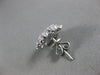 ESTATE 1.61CT DIAMOND 18KT WHITE GOLD CLASSIC SWIRL CLUSTER FLOWER STUD EARRINGS