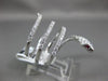 ESTATE EXTRA LARGE 1.16CT DIAMOND & AAA RUBY 18K WHITE  GOLD 3D HAPPY SNAKE RING
