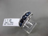 ESTATE 1.61CT DIAMOND & AAA SAPPHIRE 18KT WHITE GOLD GRADUATING ANNIVERSARY RING