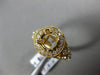 ESTATE WIDE .55CT DIAMOND 14KT YELLOW GOLD 3D ETOILE SEMI MOUNT ENGAGEMENT RING
