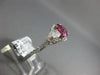ESTATE 2.26CT DIAMOND & AAA PINK SAPPHIRE 14K WHITE GOLD CLASSIC ENGAGEMENT RING