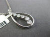 ESTATE .50CT DIAMOND 14K WHITE GOLD CLASSIC TEAR DROP GRADUATING JOURNEY PENDANT
