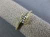 ESTATE .25CT DIAMOND 14K YELLOW GOLD SEMI ETERNITY 2 STONE CRISS CROSS LOVE RING