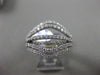 ESTATE WIDE 1.62CT DIAMOND 14KT WHITE GOLD 3D DOUBLE SIDED MULTI ROW FUN RING