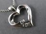 ESTATE .06CT ROUND DIAMOND 14KT WHITE GOLD CLASSIC LOVE HEART PENDANT #22984