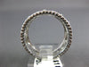 ANTIQUE .42CT DIAMOND 14KT WHITE GOLD 3D FLOWER FILIGREE ETERNITY RING #22243