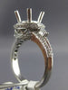 ESTATE .80CT DIAMOND 14K WHITE GOLD FILIGREE MILGRAIN SEMI MOUNT ENGAGEMENT RING