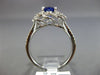 WIDE 1.92CT DIAMOND & AAA SAPPHIRE 14KT WHITE GOLD FLOWER HALO ENGAGEMENT RING