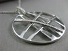 ESTATE LARGE .18CT DIAMOND 18KT WHITE GOLD 3D CRISS CROSS CIRCULAR FUN PENDANT