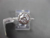 ESTATE 1.17CT ROUND DIAMOND 14KT WHITE GOLD HALO 3D SOLITAIRE ENGAGEMENT RING