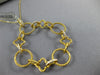 ESTATE EXTRA LARGE .31CT DIAMOND 18K YELLOW GOLD 3D FLOWER CIRCULAR FUN PENDANT