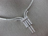 ESTATE LARGE 1.52CT DIAMOND 14KT WHITE GOLD DROP FLOATING V NECKLACE #14876