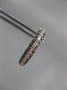 ESTATE .90CT WHITE & CHOCOLATE FANCY DIAMOND 14KT ROSE GOLD 3 ROW OVAL EARRINGS