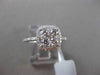 ESTATE LARGE .73CT DIAMOND 18KT WHITE GOLD HALO CLUSTER PROMISE ENGAGEMENT RING
