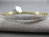 ESTATE 1.0CT DIAMOND 14KT YELLOW GOLD 3D CLASSIC SEMI ETERNITY BANGLE BRACELET