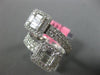 ESTATE LARGE 1.20CT DIAMOND 18KT WHITE GOLD 3D CLUSTER CRISS CROSS LOVE RING