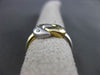 ESTATE .07CT DIAMOND 14KT WHITE & YELLOW GOLD ETOILE LOVE NOT MOON RING #24511