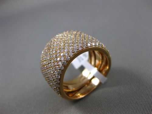 ESTATE LARGE 1.95CT DIAMOND 18KT ROSE GOLD MULTI ROW SEMI ETERNITY WEDDING RING
