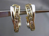 ESTATE LARGE 1.10CT DIAMOND 14KT TWO TONE GOLD 3D X LOVE CLIP ON EARRINGS #24329