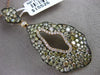 ESTATE LARGE 3.80CT MULTI COLOR DIAMOND 14K BLACK & ROSE GOLD SHELL LOVE PENDANT