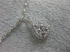 ESTATE .44CT DIAMOND 18KT WHITE GOLD CLASSIC CLUSTER TEAR DROP FLOATING PENDANT