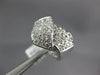 ESTATE WIDE 1.0CT DIAMOND 14KT WHITE GOLD 3D MULTI ROW V SHAPE ANNIVERSARY RING