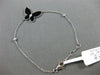 ESTATE WIDE .09CT DIAMOND & BLACK ONYX 18K WHITE GOLD CLASSIC BUTTERFLY BRACELET