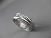 ANTIQUE 14K WHITE GOLD 3D HANDCRAFTED FILIGREE ETERNITY WEDDING BAND RING #18955