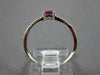 ESTATE .39CT DIAMOND & AAA RUBY 14KT WHITE GOLD 3D ROUND & OVAL CLASSIC FUN RING