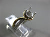 ESTATE .15CT DIAMOND 14K YELLOW GOLD 4 PRONG INFINITY SEMI MOUNT ENGAGEMENT RING