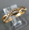 ESTATE .22CT ROUND DIAMOND 18KT ROSE GOLD 3D CLASSIC INFINITY ROPE LOVE RING