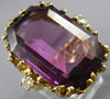 ESTATE EXTRA LARGE 60.20CT DIAMOND & AAA AMETHYST 14KT TWO TONE GOLD 3D FUN RING