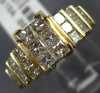 ESTATE 1.25CT PRINCESS DIAMOND 14K YELLOW GOLD CLASSIC INVISIBLE ENGAGEMENT RING