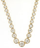 ESTATE 1.50CT DIAMOND 14KT YELLOW GOLD CLASSIC BEZEL GRADUATING TENNIS NECKLACE