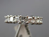 ESTATE 3.40CT PRINCESS DIAMOND PLATINUM GOLD 3D ETERNITY ANNIVERSARY RING #17289