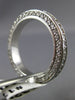 ANTIQUE 1.2CT ROUND DIAMOND 14K WHITE GOLD CLASSIC FILIGREE ETERNITY RING #17735