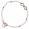 ESTATE .37CT CHOCOLATE FANCY DIAMOND 14KT ROSE GOLD INFINITY HEART LOVE BRACELET